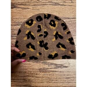 Madewell Leopard Print Knit Beanie | Brown Animal Print Winter Hat | Cozy Soft